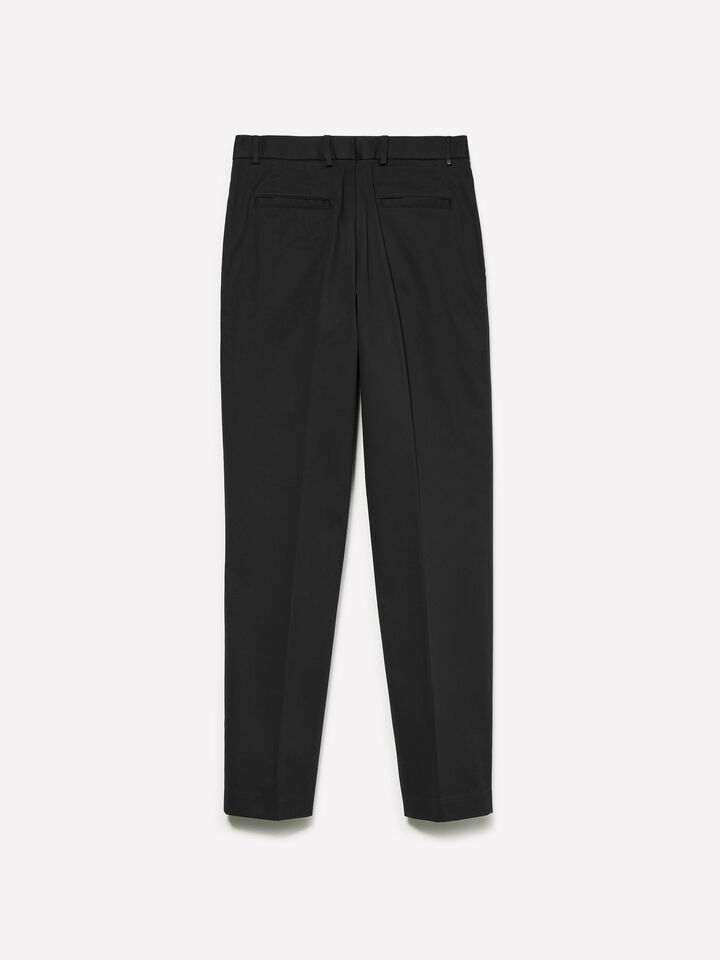 Dark gray slim comfort fit trousers - men's slim fit trousers - Black | Sisley image number 2